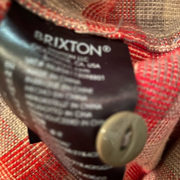 Brixton short sleeve flannel large - Picture 3 of 4
